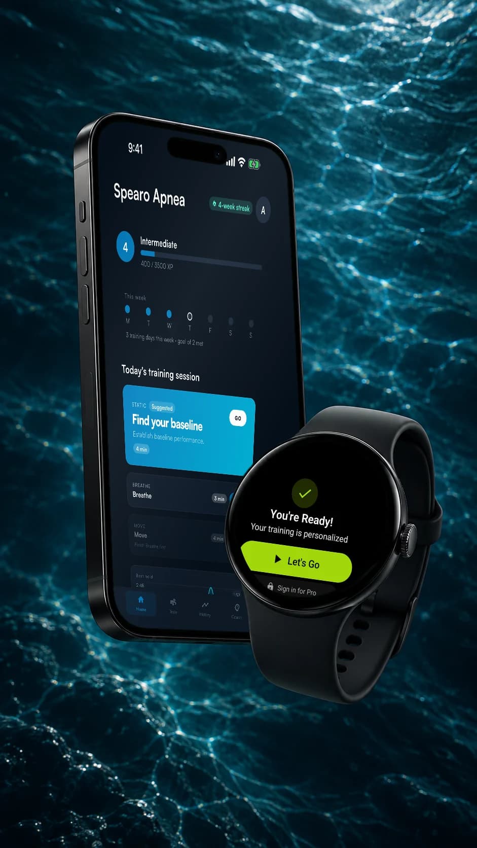 Spearo Apnea on a device